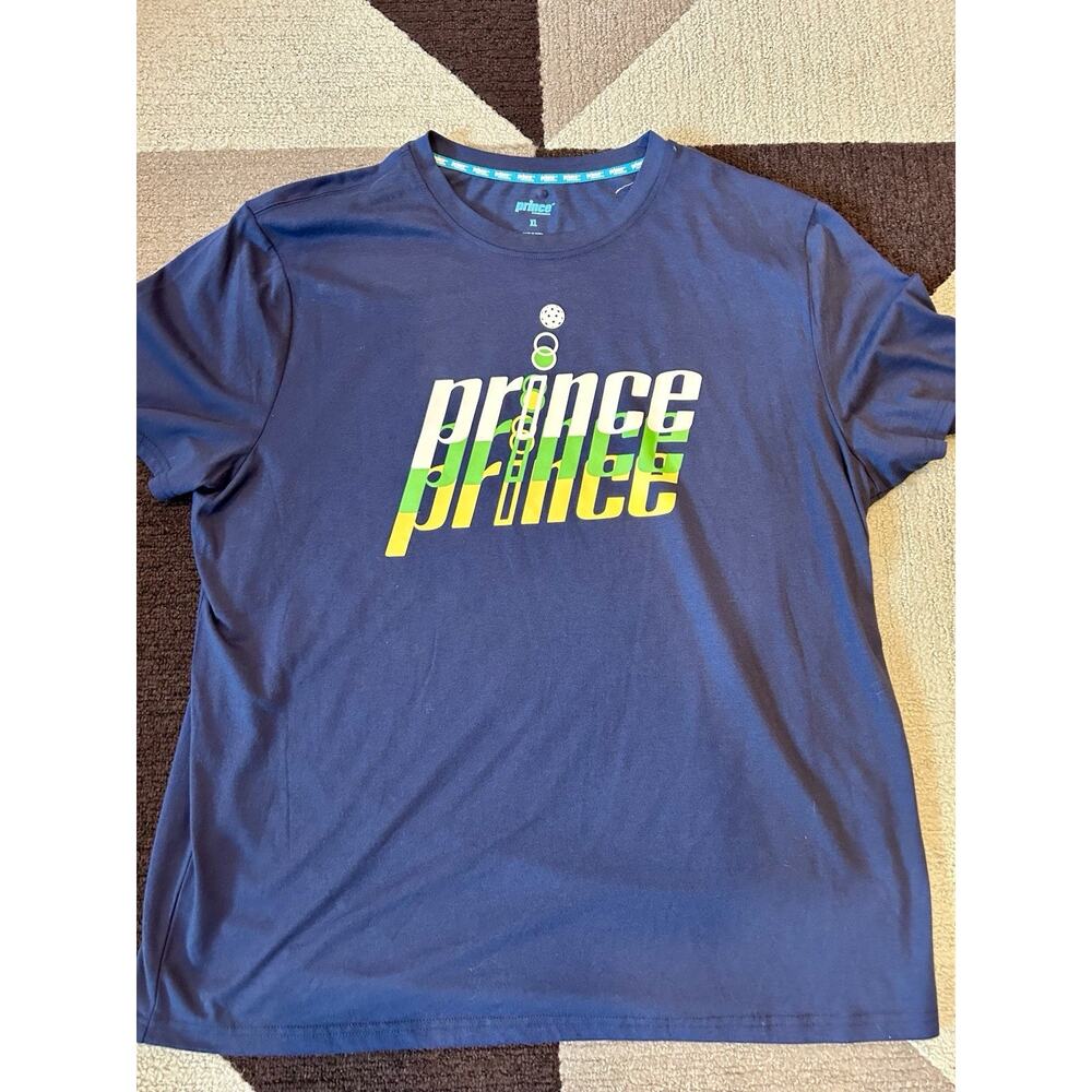 Prince Pickleball Men's Navy Blue Short Sleeve T-Shirt Sz:‎ X Large